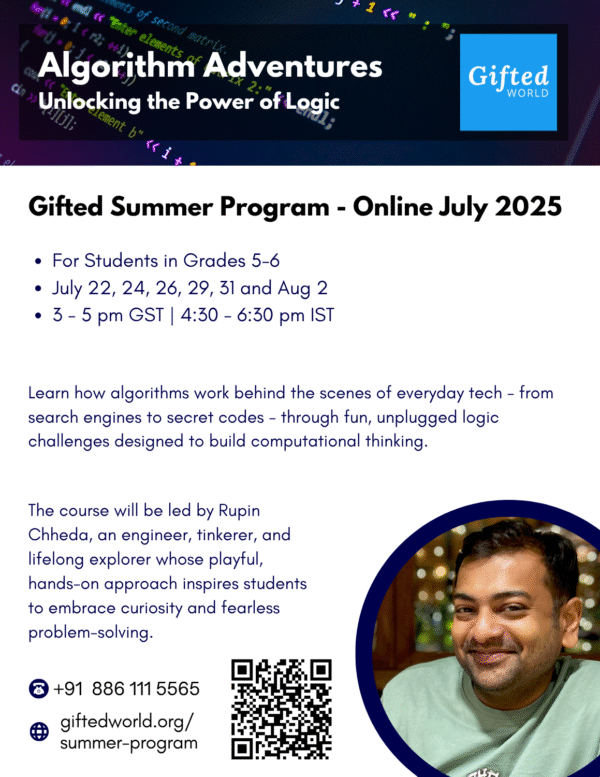 Algorithm Adventures: Unlocking the Power of Logic - Gifted Summer Program, July 2025