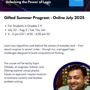 Algorithm Adventures: Unlocking the Power of Logic - Gifted Summer Program, July 2025