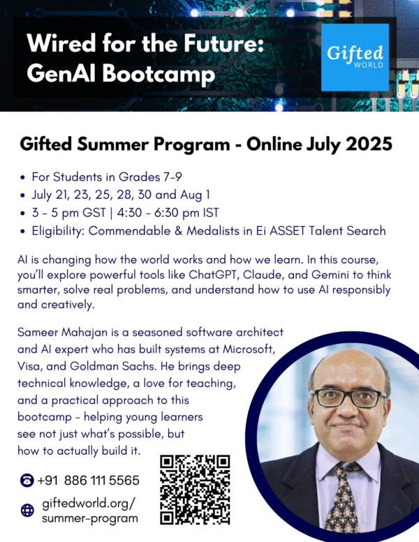 Wired for the Future: GenAI Bootcamp - Gifted Summer Program, July 2025